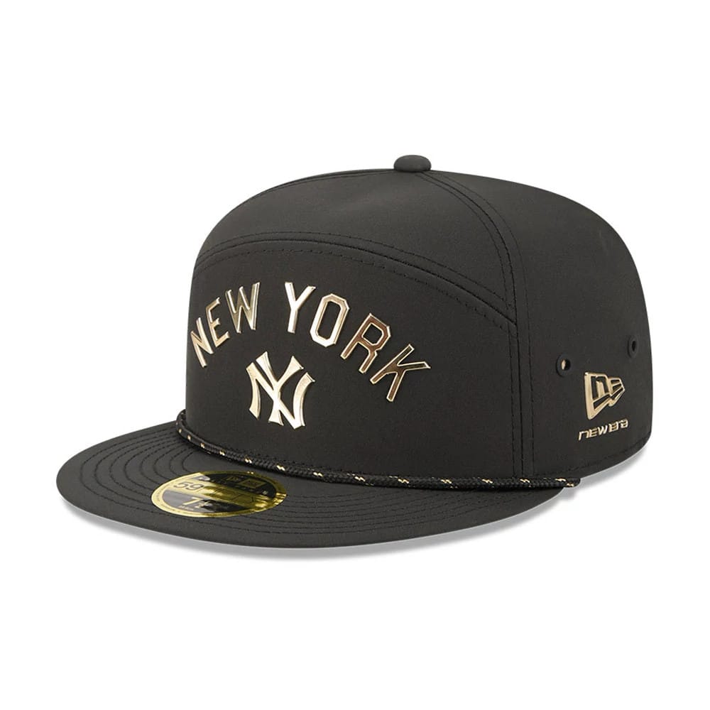 New York Yankees MLB 59FIFTY Day Black Split Panel 59FIFTY Fitted Cap-klyvox