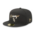 Chicago White Sox MLB 59FIFTY Day Black Split Panel 59FIFTY Fitted Cap-klyvox