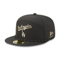 LA Dodgers MLB 59FIFTY Day Black Split Panel 59FIFTY Fitted Cap-klyvox