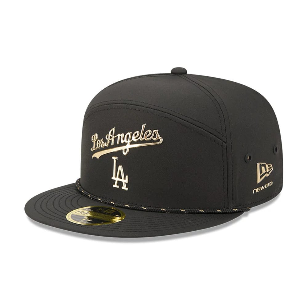 LA Dodgers MLB 59FIFTY Day Black Split Panel 59FIFTY Fitted Cap-klyvox