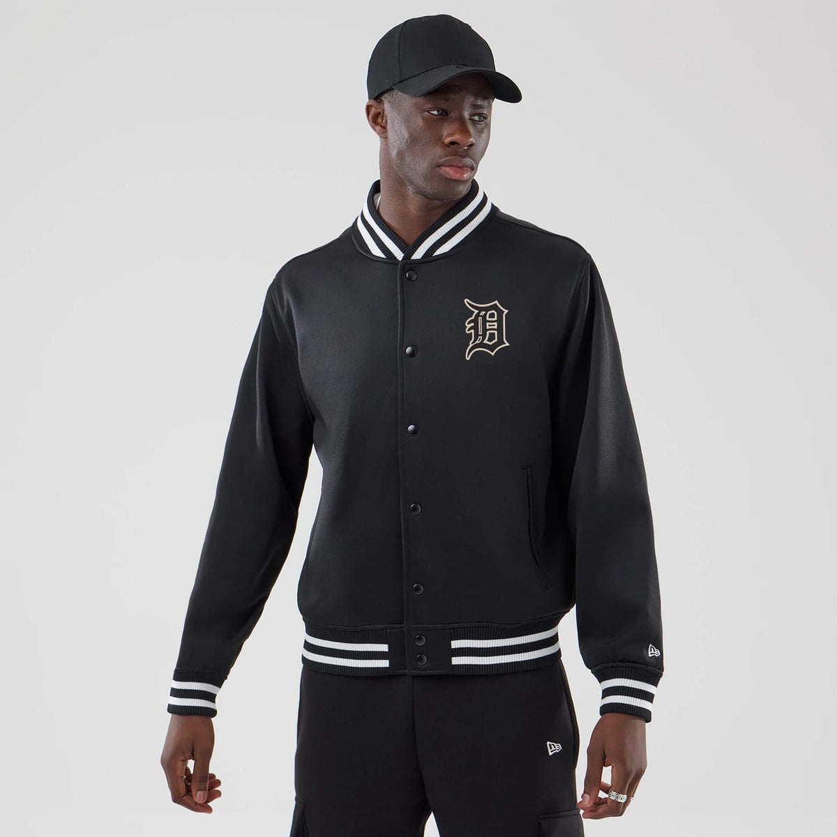 Detroit Tigers MLB Jersey Bomber Black Jacket-klyvox