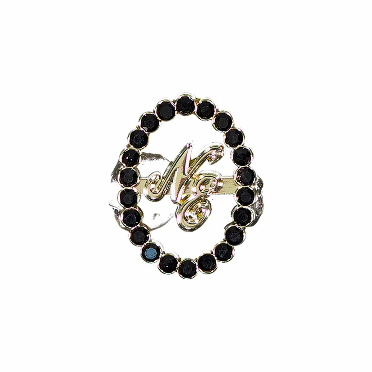 New Era 59FIFTY Day Diamond Catch Closure Black Pin Badge-klyvox