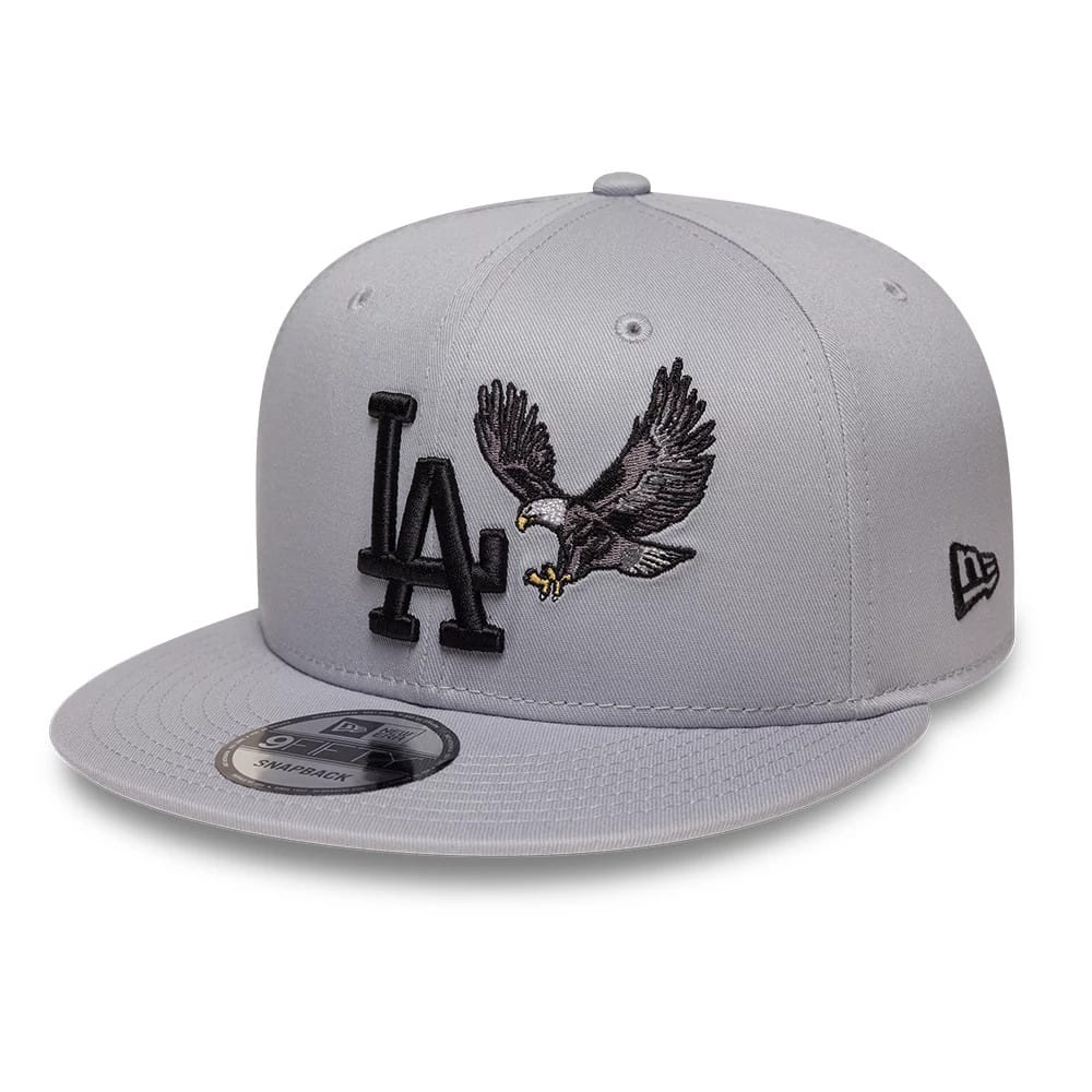 LA Dodgers MLB Outdoor Icon Grey 9FIFTY Snapback Adjustable Cap-klyvox