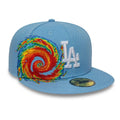 LA Dodgers MLB Storm Pattern Pastel Blue 59FIFTY Fitted Cap-klyvox