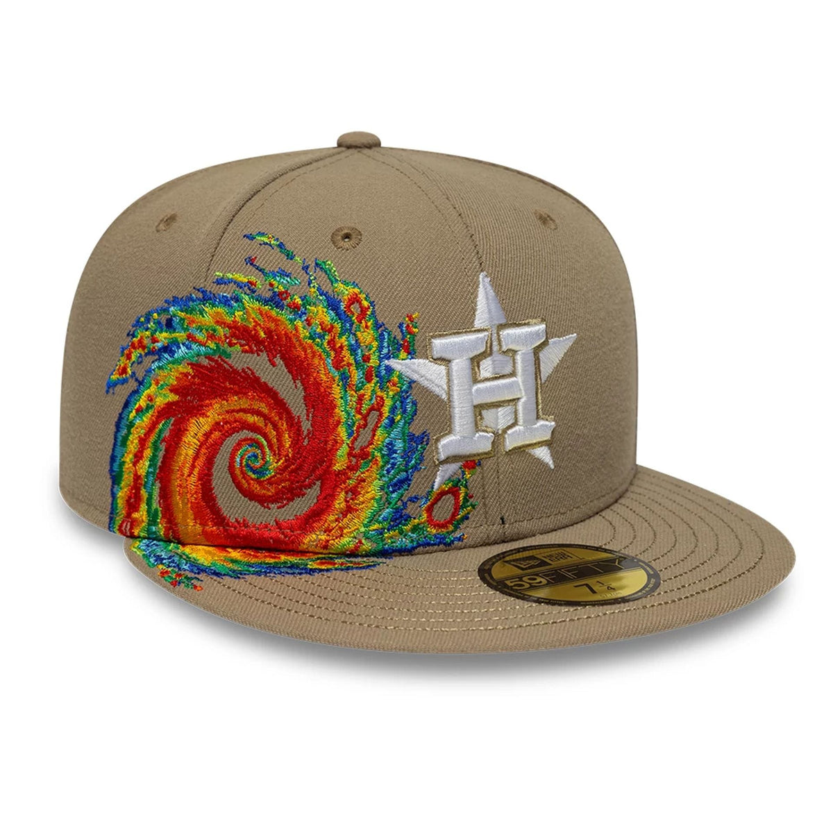 Houston Astros MLB Storm Pattern Beige 59FIFTY Fitted Cap-klyvox
