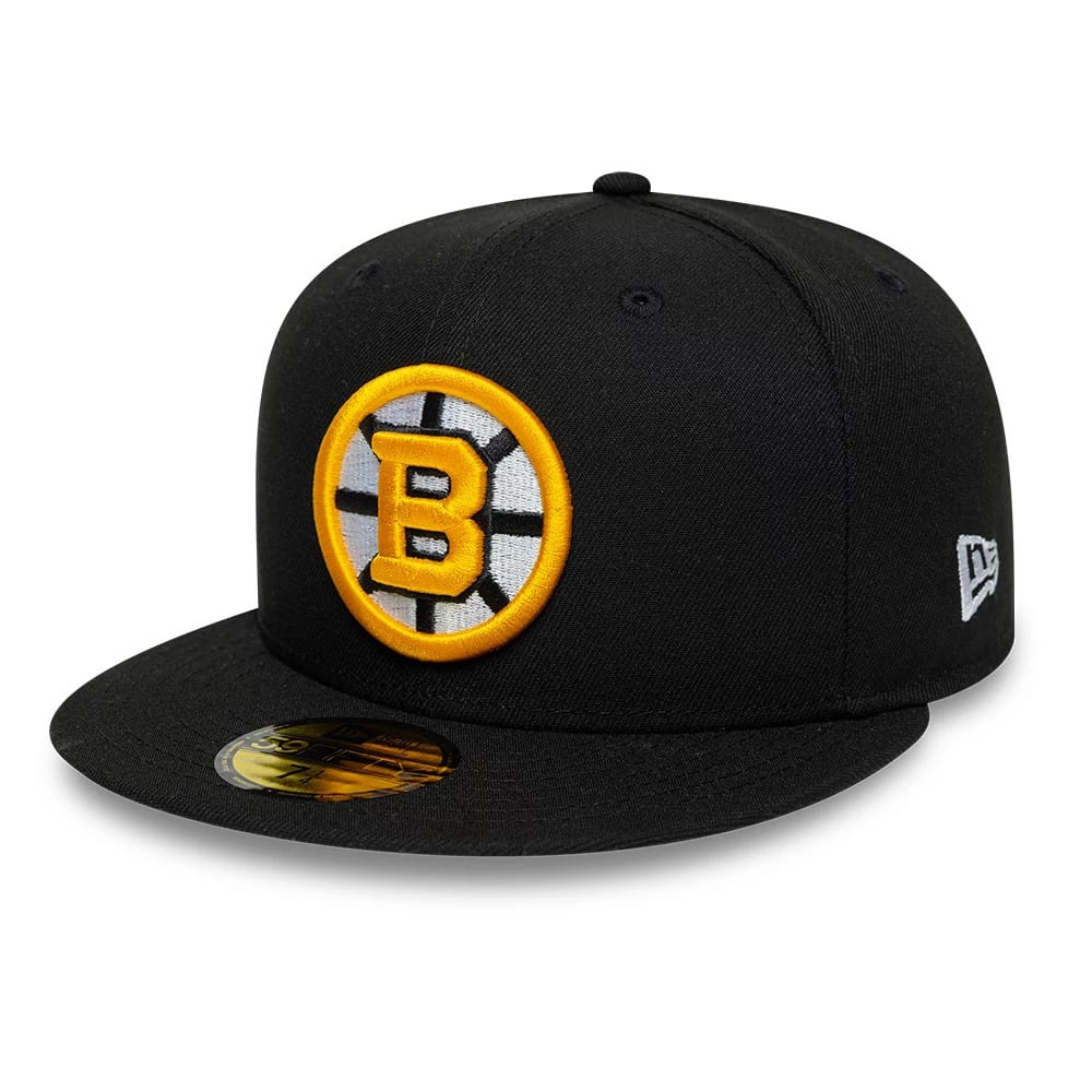 Boston Bruins NHL Basic Black 59FIFTY Fitted Cap-klyvox