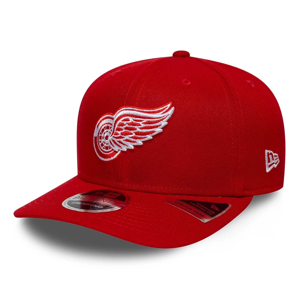 Detroit Red Wings NHL Team Red 9SEVENTY Stretch Snap Adjustable Cap-klyvox