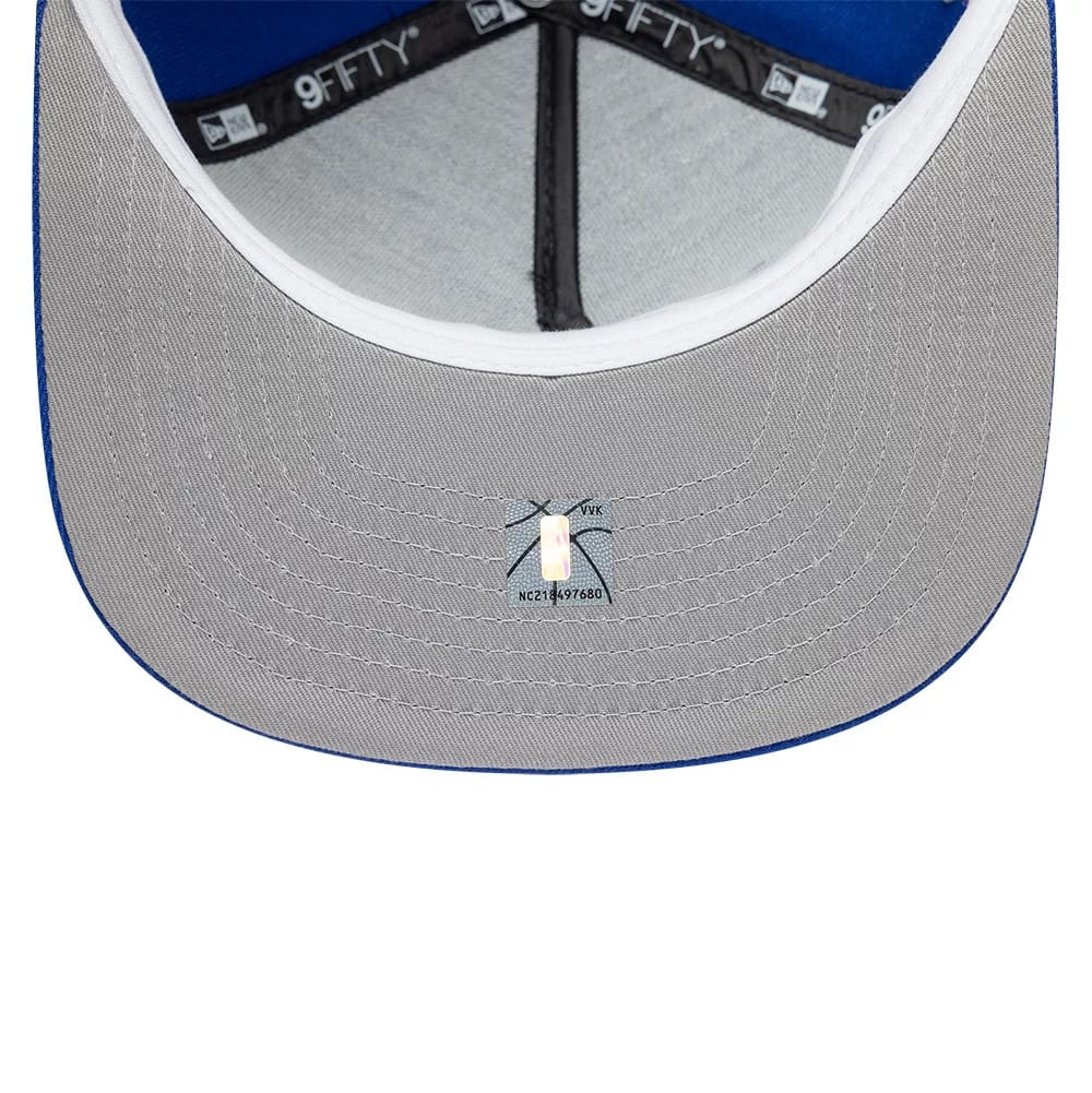 Golden State Warriors NBA Hardwood Classic Blue 9FIFTY A-Frame Snapback Adjustable Cap-klyvox