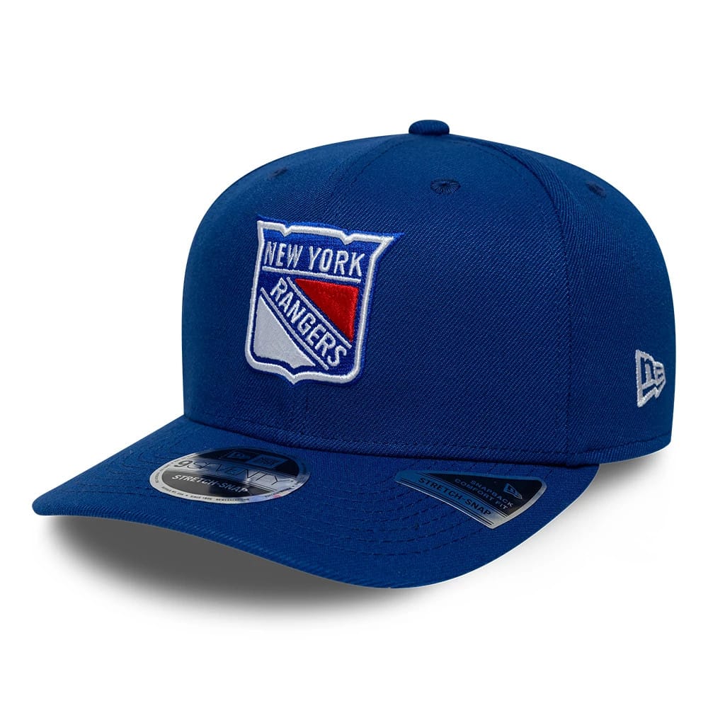 New York Rangers NHL Team Blue 9SEVENTY Stretch Snap Adjustable Cap-klyvox