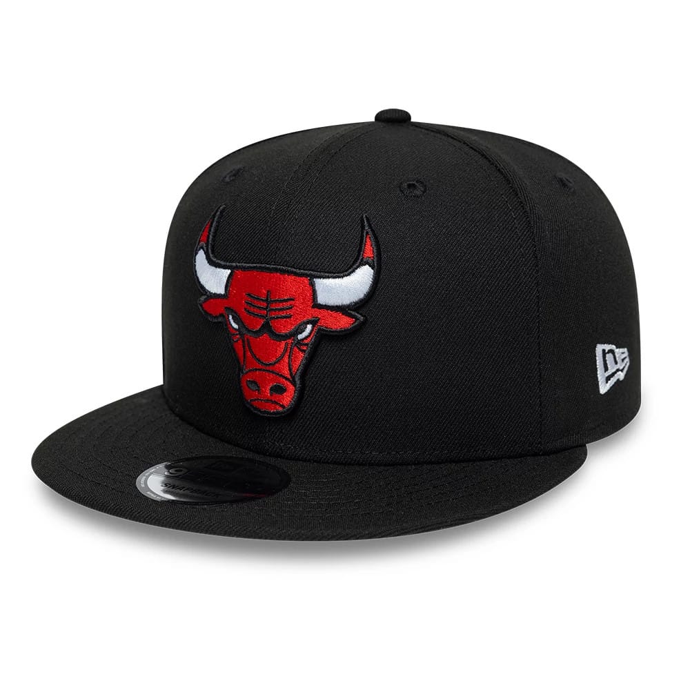 Chicago Bulls NBA Black 9FIFTY Snapback Adjustable Cap-klyvox
