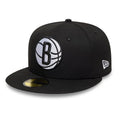 Brooklyn Nets NBA Basic Black 59FIFTY Fitted Cap-klyvox