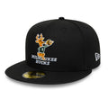 Milwaukee Bucks NBA Hardwood Classic Black 59FIFTY Fitted Cap-klyvox