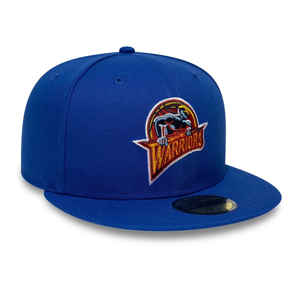 Golden State Warriors NBA Hardwood Classic Blue 59FIFTY Fitted Cap-klyvox