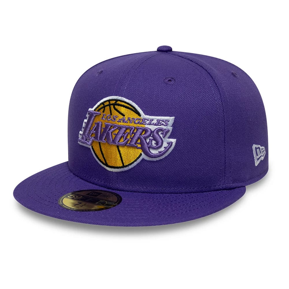 LA Lakers NBA Hardwood Classic Purple 59FIFTY Fitted Cap-klyvox