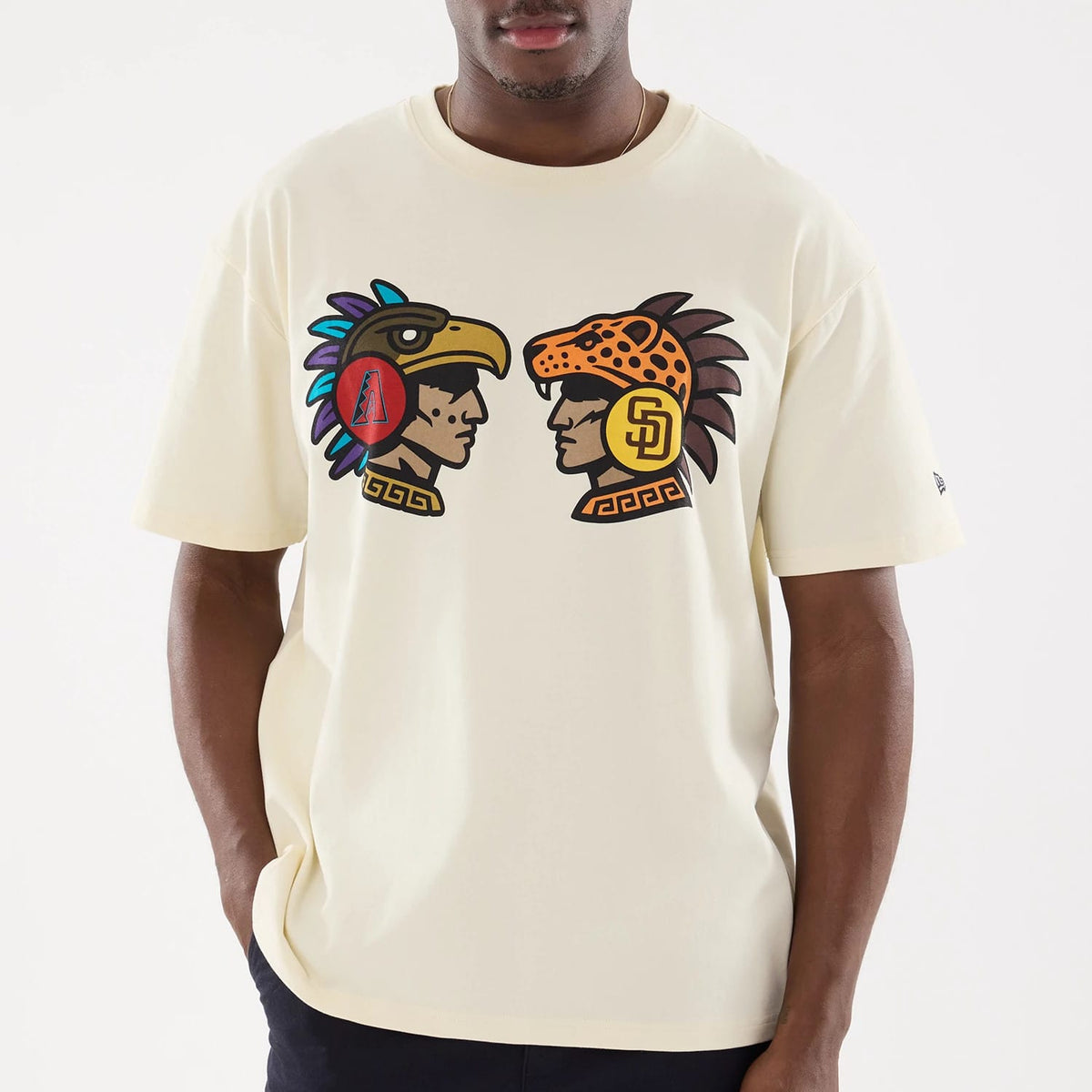 Dueling Logo MLB Mexico City Series 2026 Cream T-Shirt-klyvox