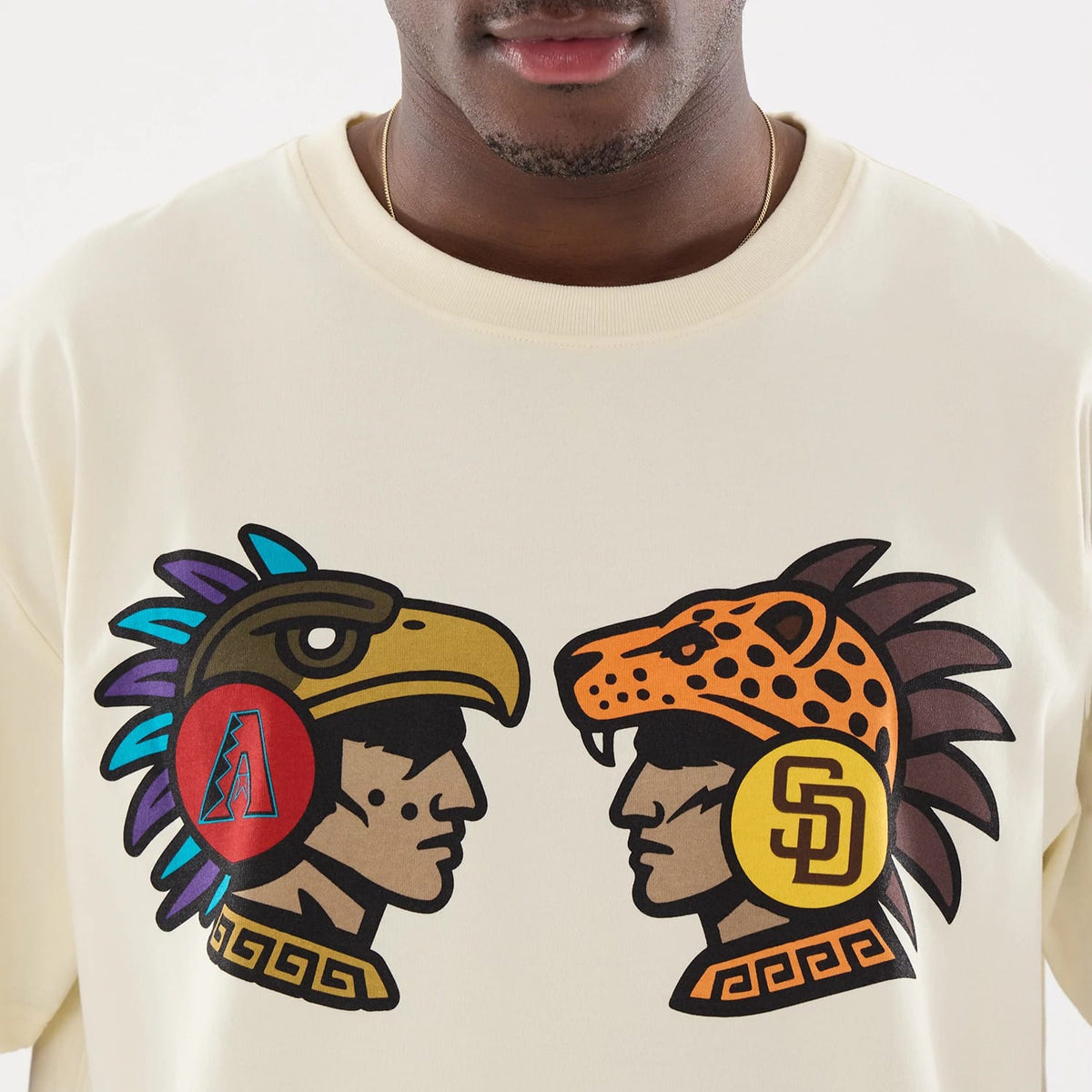 Dueling Logo MLB Mexico City Series 2026 Cream T-Shirt-klyvox