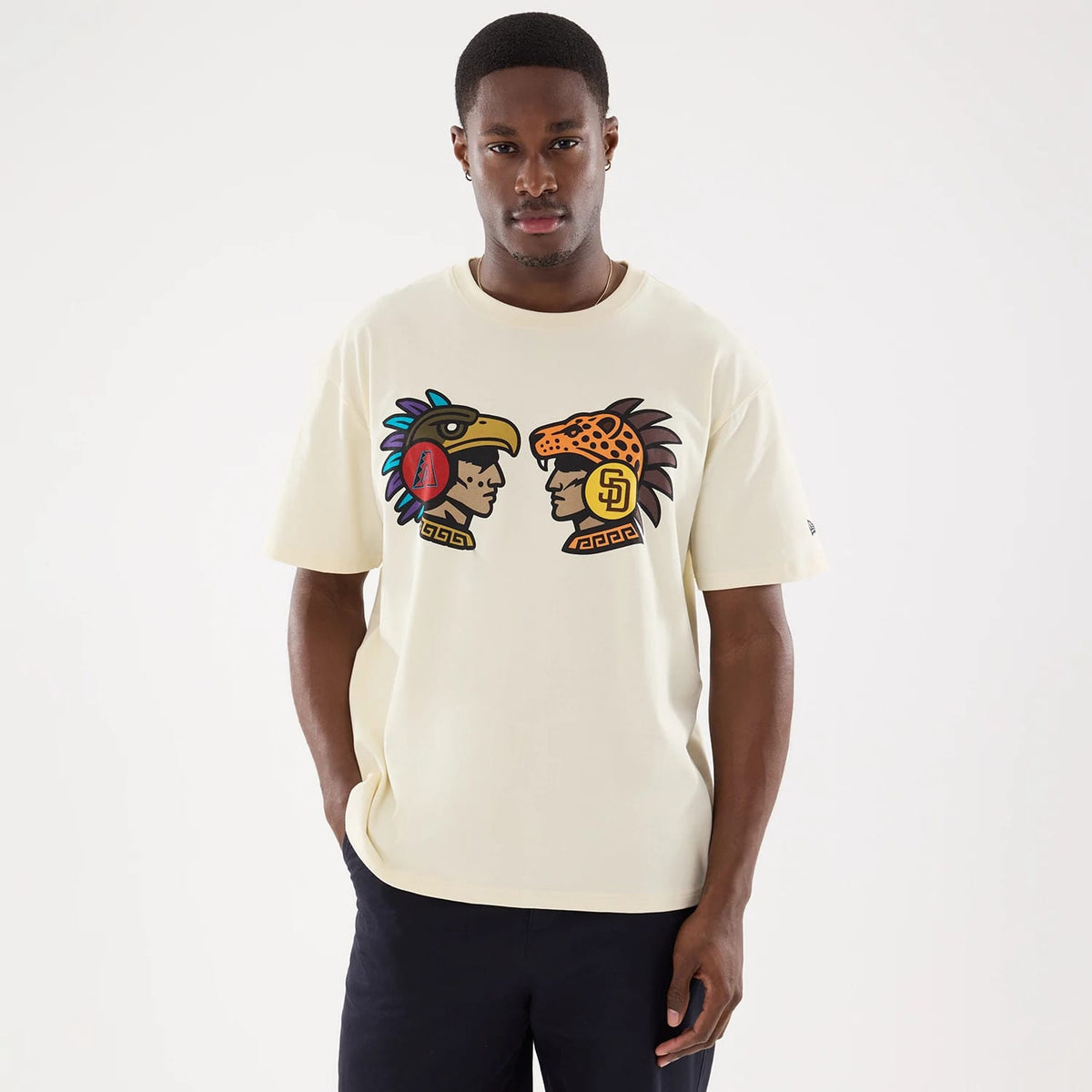 Dueling Logo MLB Mexico City Series 2026 Cream T-Shirt-klyvox