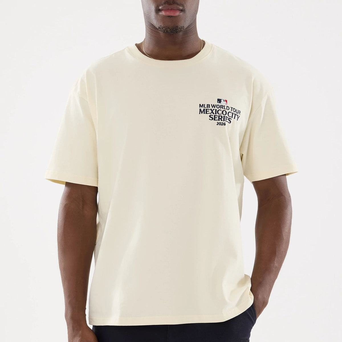 Dueling Logo MLB Mexico City Series 2026 Cream T-Shirt-klyvox