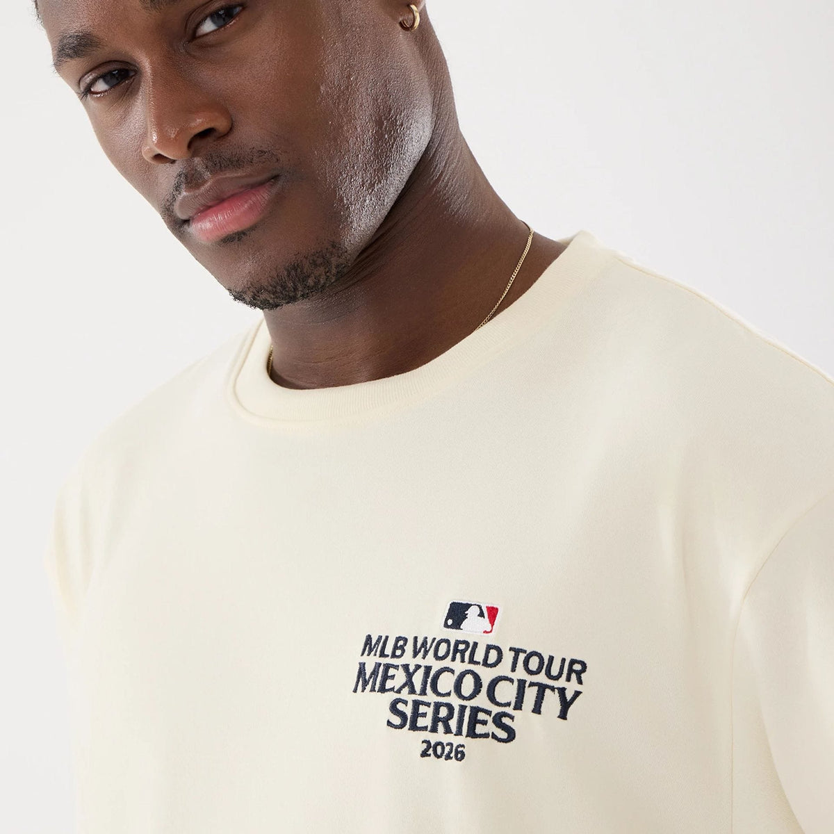 Dueling Logo MLB Mexico City Series 2026 Cream T-Shirt-klyvox