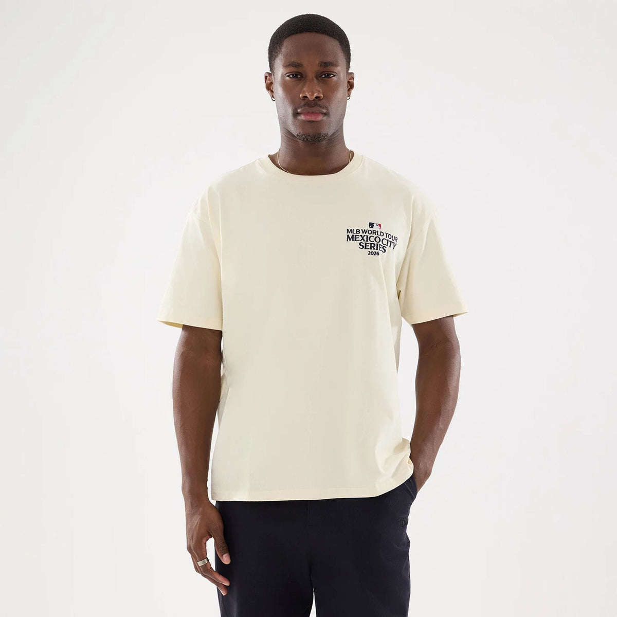 Dueling Logo MLB Mexico City Series 2026 Cream T-Shirt-klyvox
