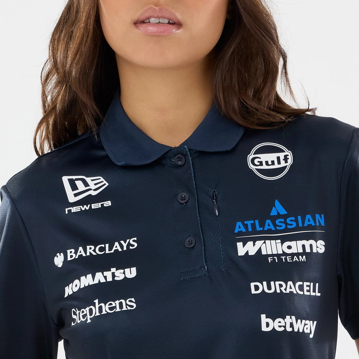 Womens Williams GB Race Special Tech Navy Polo T-Shirt-klyvox