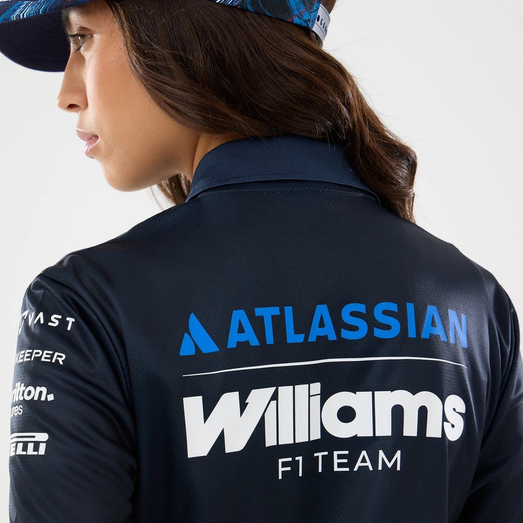 Womens Williams GB Race Special Tech Navy Polo T-Shirt-klyvox