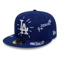 LA Dodgers MLB Scribble Dark Blue 59FIFTY Fitted Cap-klyvox