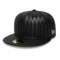 New Era Woven PU Black 59FIFTY Fitted Cap-klyvox