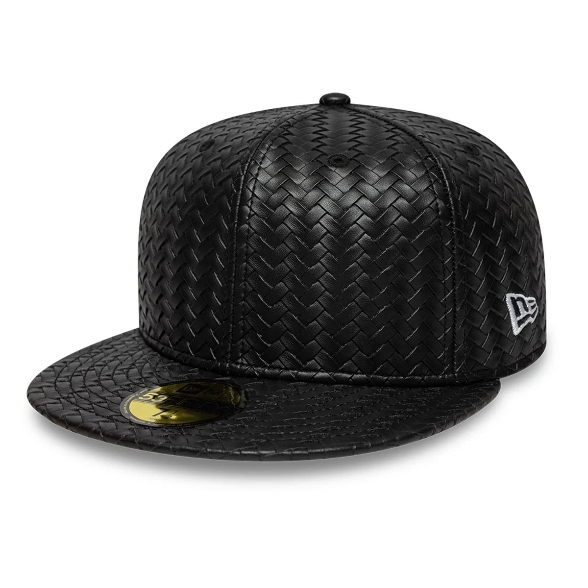 New Era Woven PU Black 59FIFTY Fitted Cap-klyvox