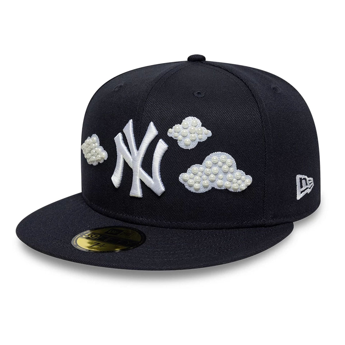 New York Yankees MLB Faux Pearl Cloud Navy 59FIFTY Fitted Cap-klyvox
