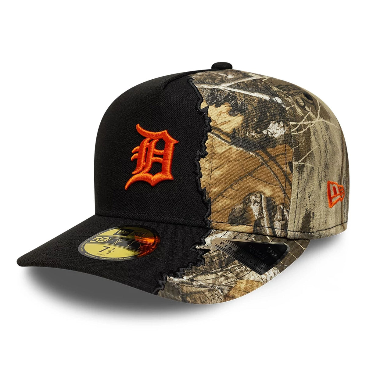 Detroit Tigers MLB Split Realtree Black 59FIFTY A-Frame Fitted Cap-klyvox