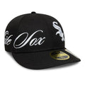 Chicago White Sox MLB Side Script Black Low Profile 59FIFTY Fitted Cap-klyvox