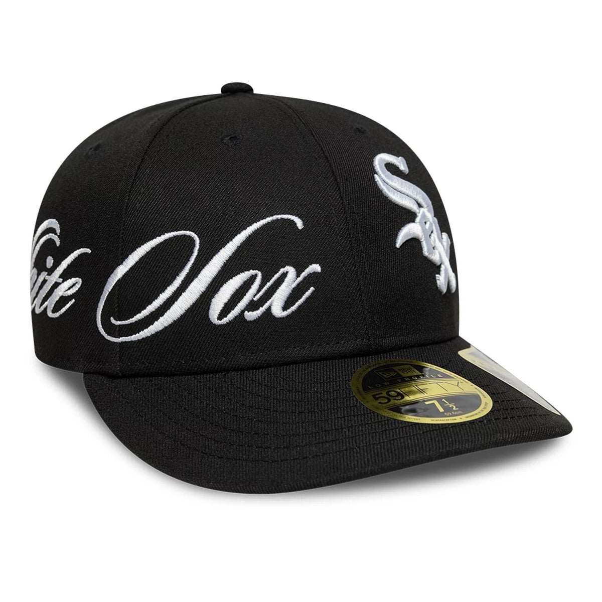 Chicago White Sox MLB Side Script Black Low Profile 59FIFTY Fitted Cap-klyvox