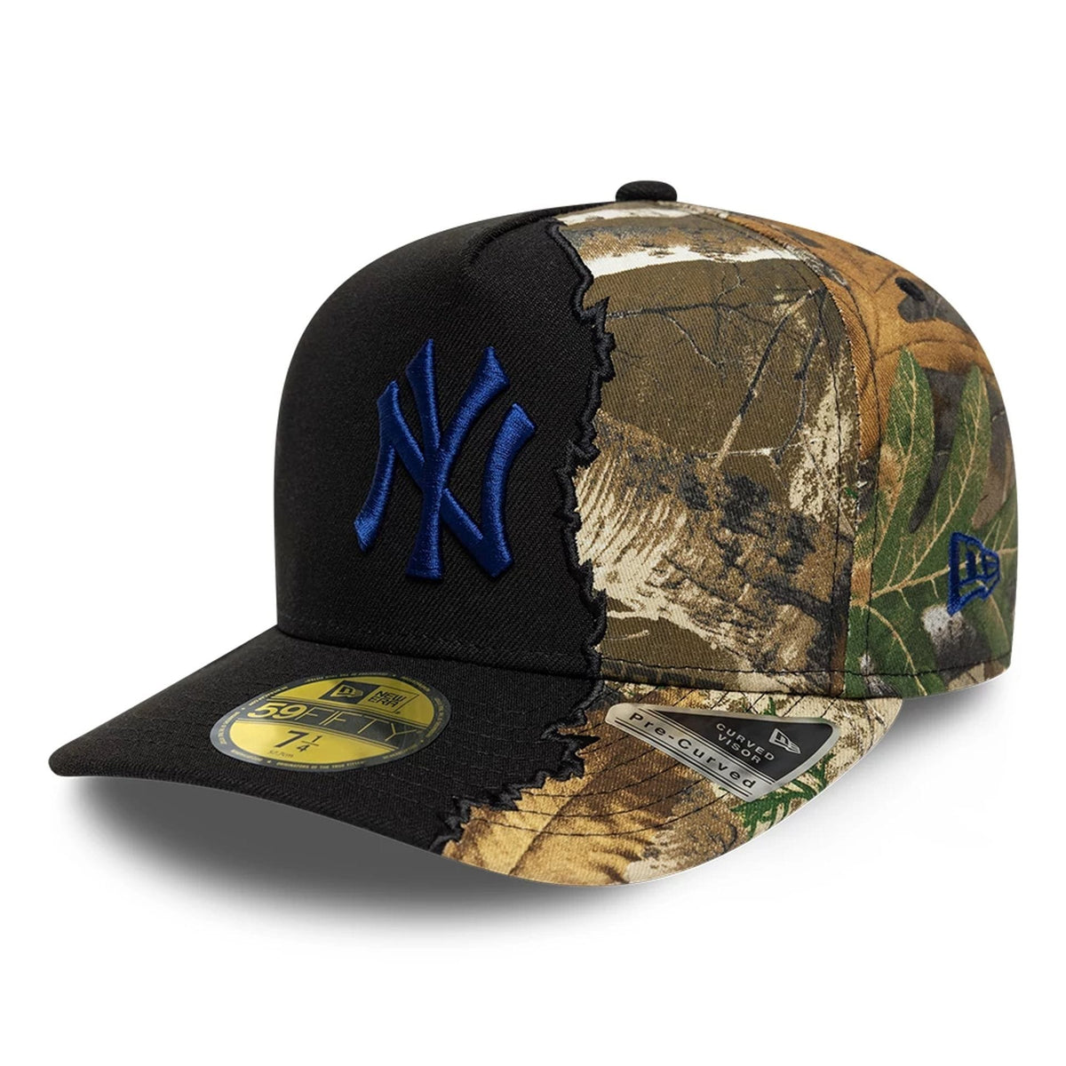 New York Yankees MLB Split Realtree Black 59FIFTY A-Frame Fitted Cap-klyvox