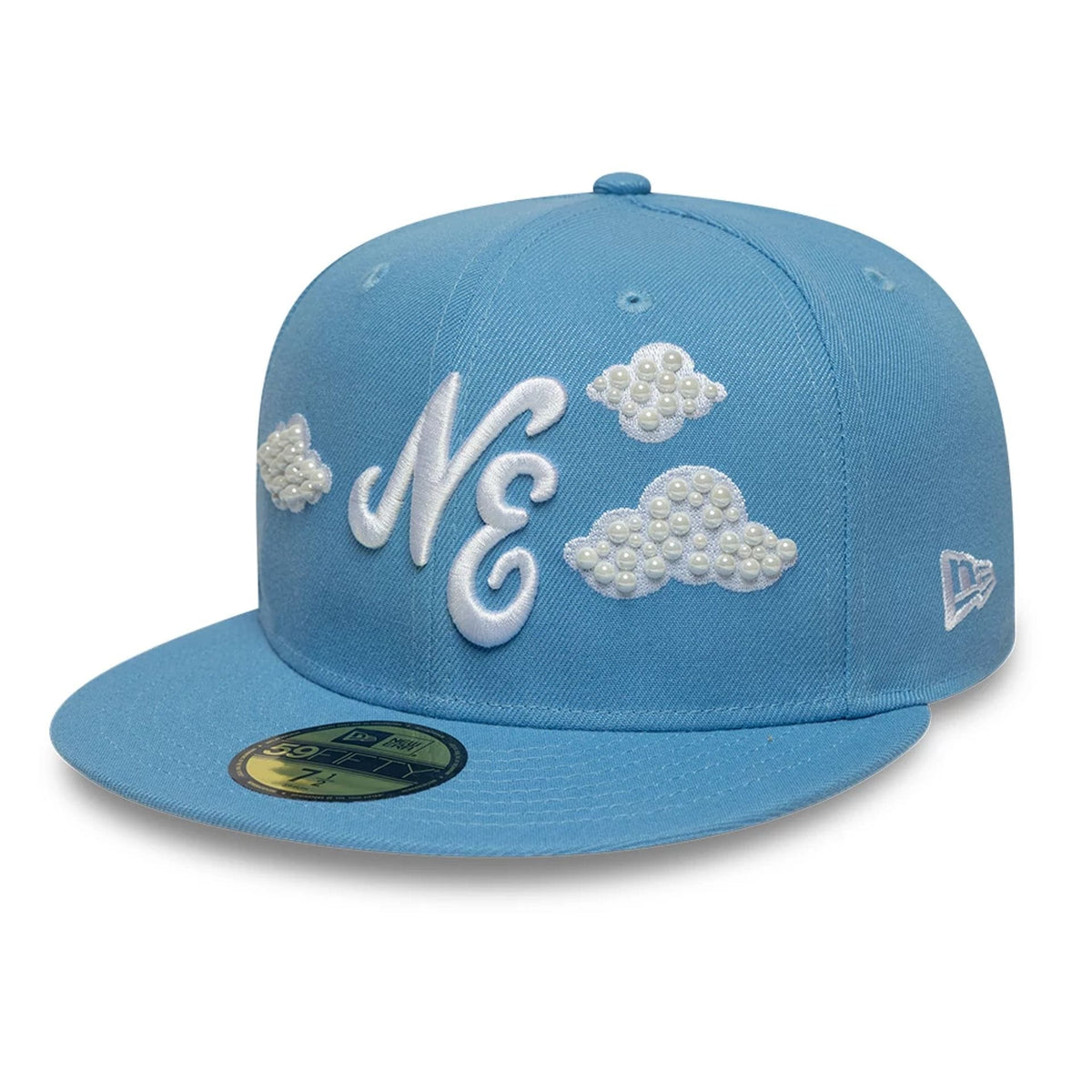 New Era Faux Pearl Cloud Pastel Blue 59FIFTY Fitted Cap-klyvox