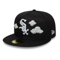 Chicago White Sox MLB Faux Pearl Cloud Black 59FIFTY Fitted Cap-klyvox