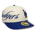 LA Dodgers MLB Side Script Cream Low Profile 59FIFTY Fitted Cap-klyvox