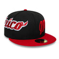 Mexico Diablos LMB Multi Logo Satin Lined Black 59FIFTY Fitted Cap-klyvox