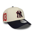 New York Yankees MLB Side Hit Cream 9FORTY E-Frame Adjustable Cap-klyvox
