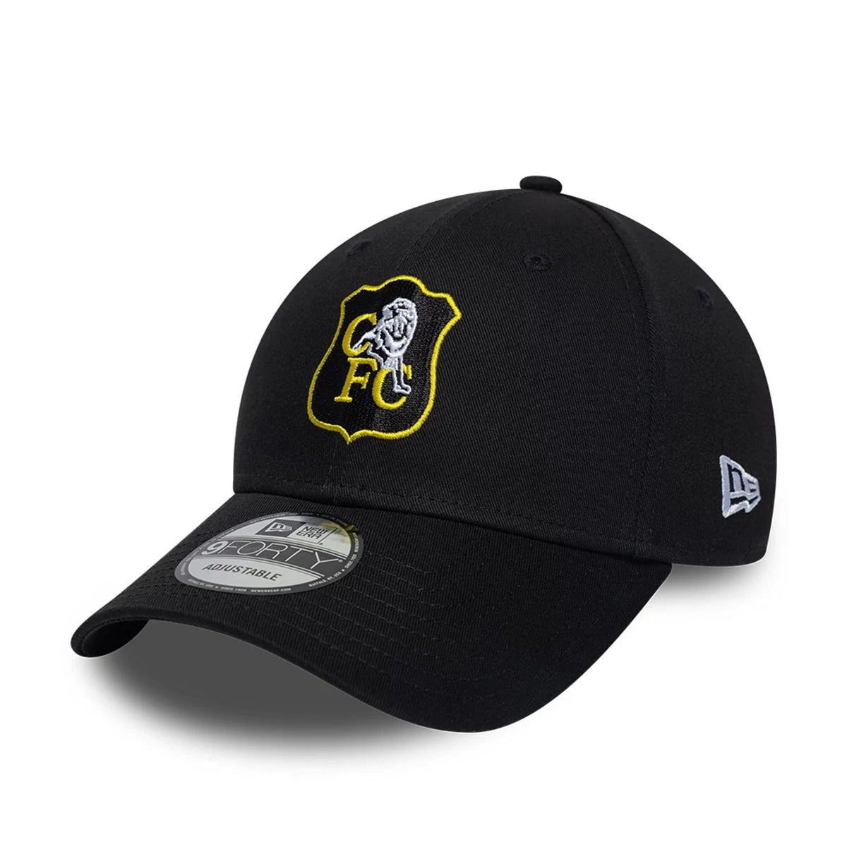 Chelsea FC Lion Crest Retro Goal Keeper Black 9FORTY Adjustable Cap-klyvox