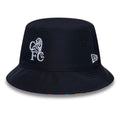 Chelsea FC Retro Goal Keeper Navy Reversible Bucket Hat-klyvox