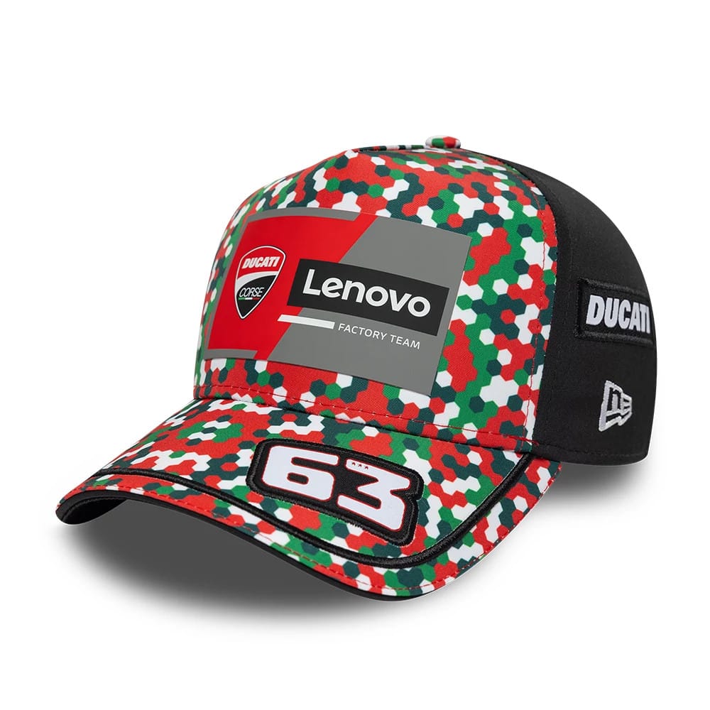 Ducati Motor Replica Francesco Bagnaia Mugello Race Special Multicolor 9FORTY E-Frame Adjustable Cap-klyvox