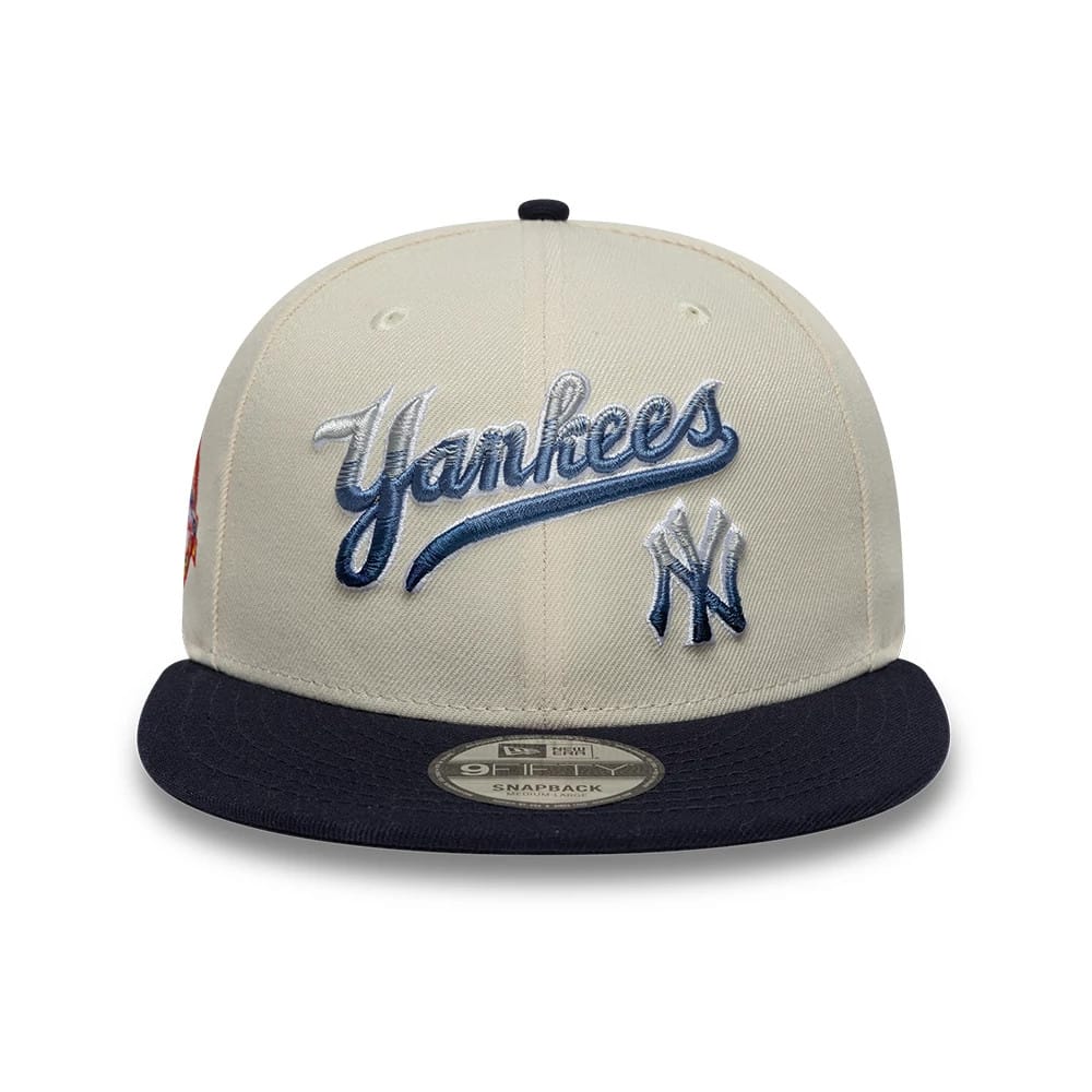 Yankees MLB Ombre Script Light Beige 9FIFTY Snapback Adjustable Cap-klyvox