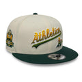 Athletics MLB Ombre Script Beige & Green 9FIFTY Snapback Adjustable Cap-klyvox