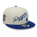 Dodgers MLB Ombre Script Beige & Blue 9FIFTY Snapback Adjustable Cap-klyvox