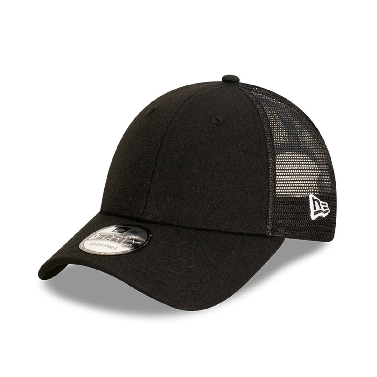 New Era Blank Black 9FORTY Trucker Cap-klyvox