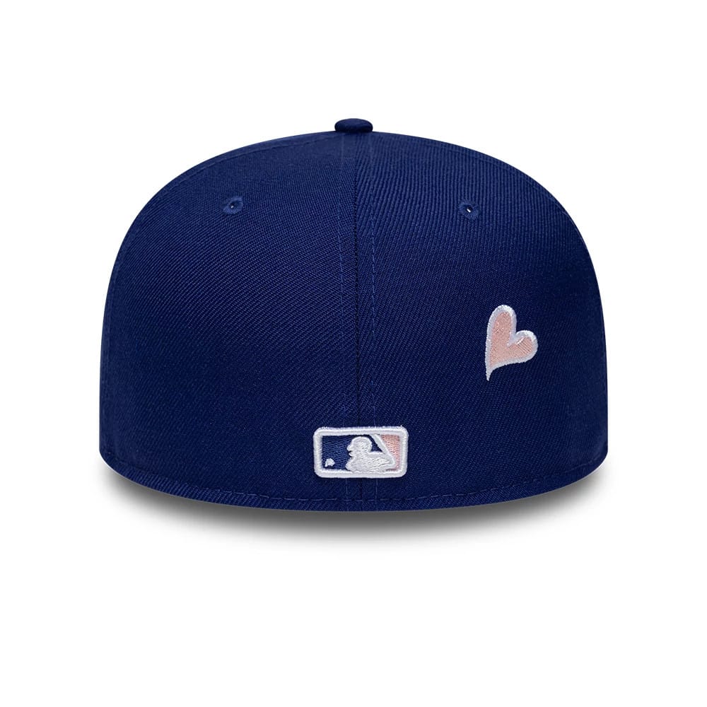LA Dodgers MLB Heart Dark Blue 59FIFTY Fitted Cap-klyvox