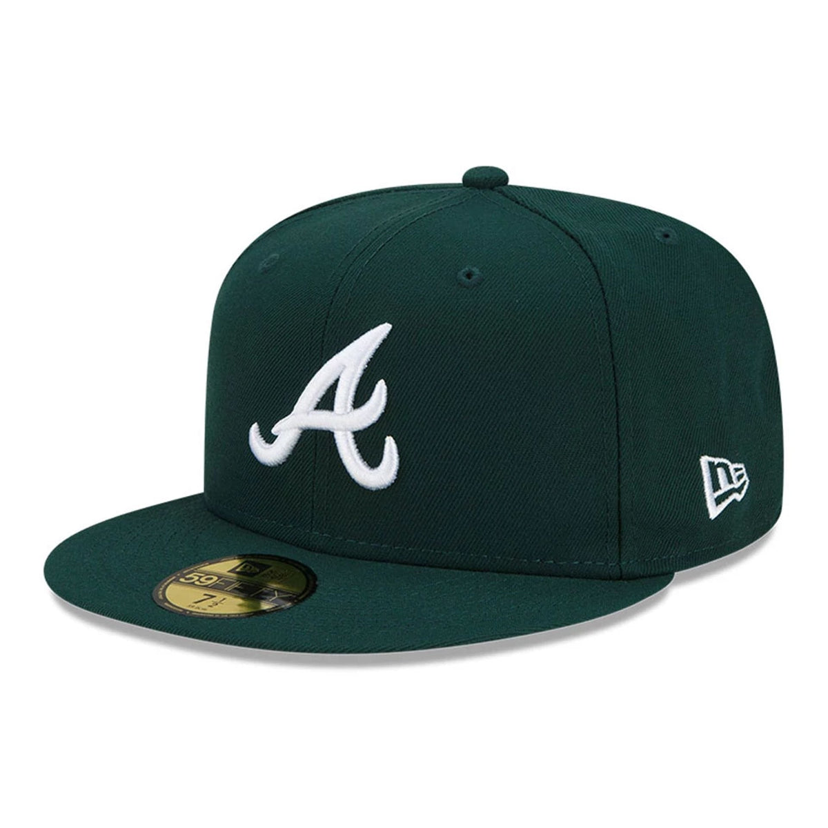 Atlanta Braves MLB Dark Green 59FIFTY Fitted Cap-klyvox