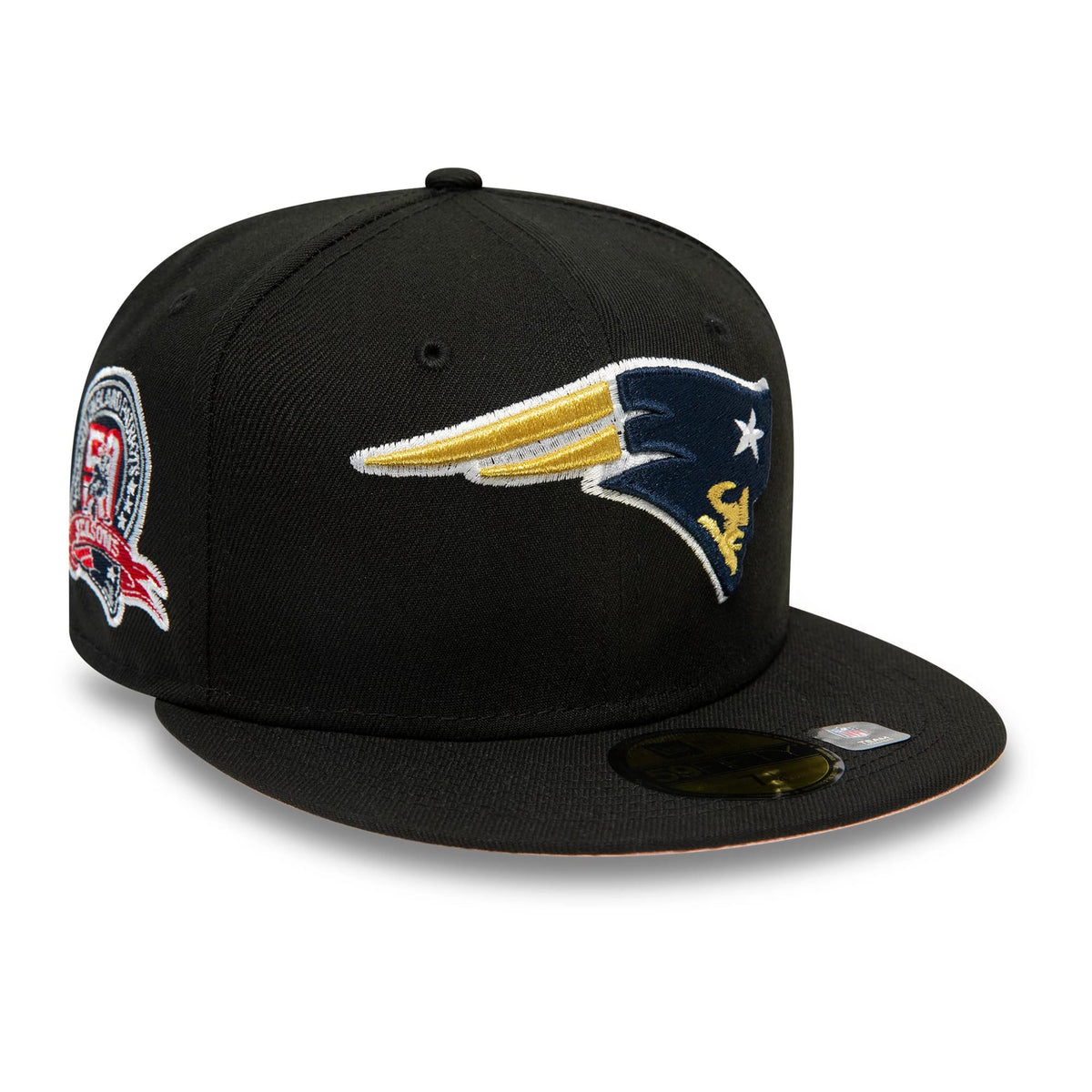 New England Patriots NFL Rivals Black 59FIFTY Fitted Cap-klyvox