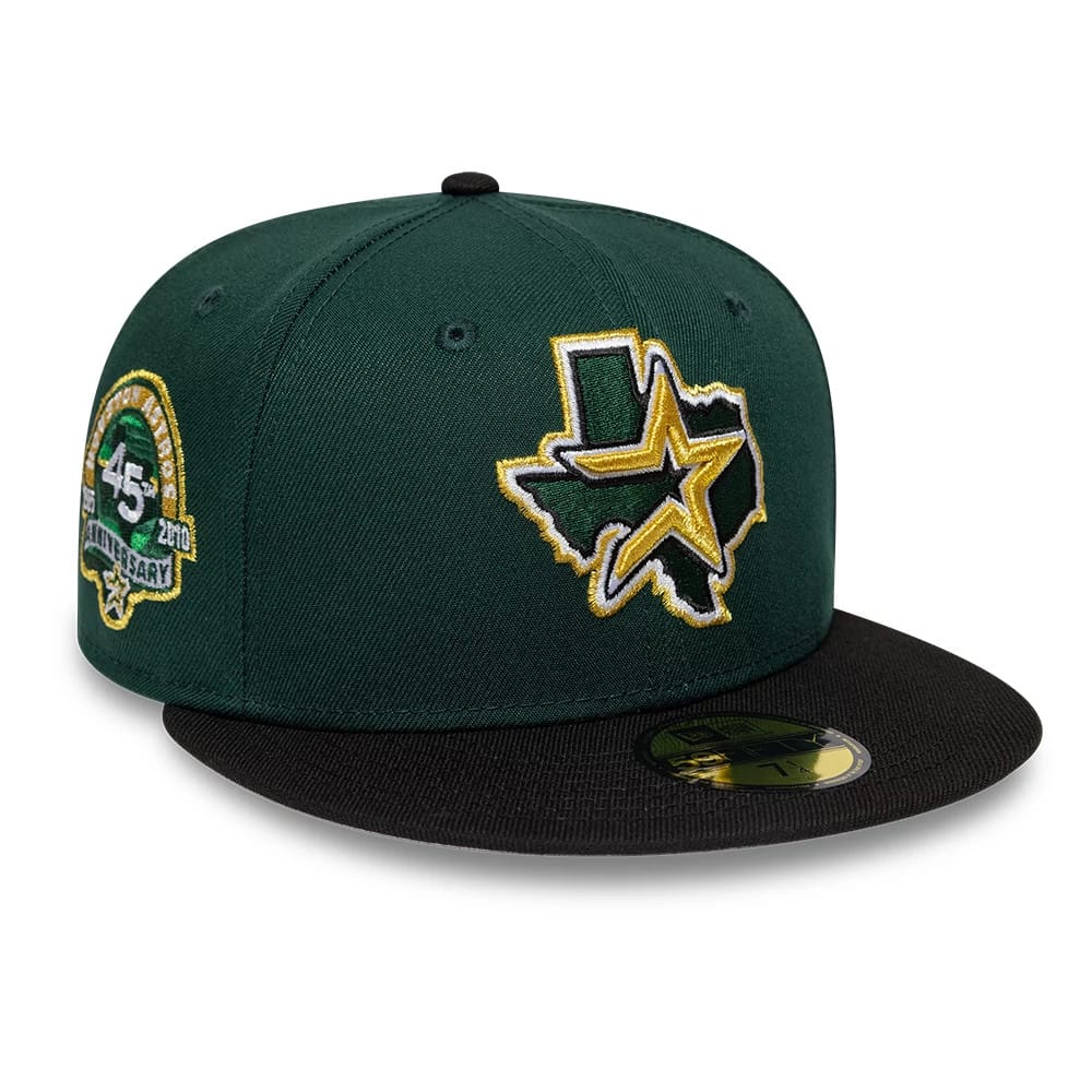 Houston Astros MLB Cooperstown Dark Green 59FIFTY Fitted Cap-klyvox